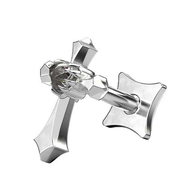 Stolen Girlfriends Club Gothic Cross Flat Back Earring - Single image number 0